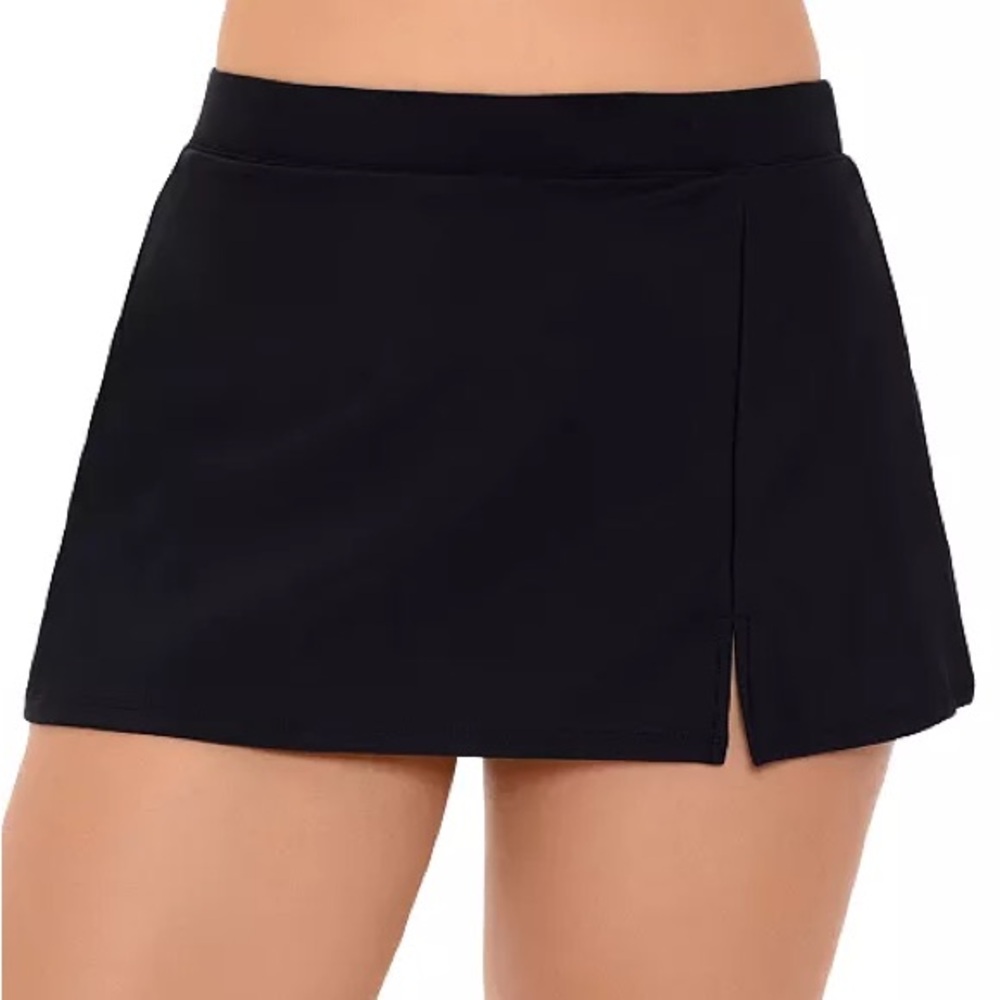 NWT Swim Solutions Swim Skirt Women's Black Skort